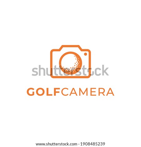 golf video camera logo vector modern simple combinations design