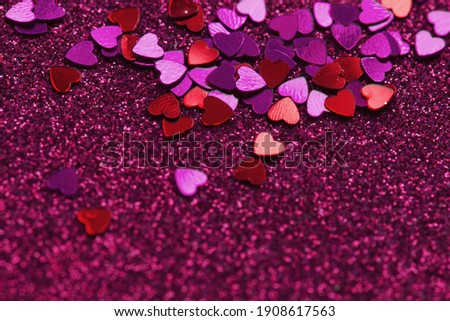 colorful hearts confetti on a white background 14 february concept