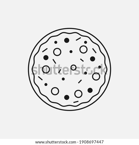 Pizza Gluten free food allergy product dietary label. Vector icon for apps and websites