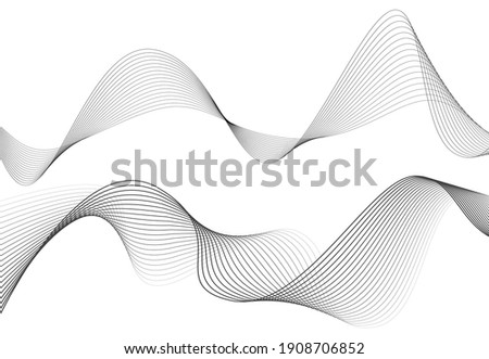 Abstract wavy stripes on a white background isolated. Wave line art, Curved smooth design. Vector illustration EPS 10.