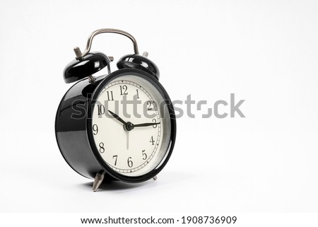 Alarm Clock on White Background. Time Management Concept.