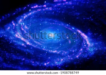 Spiral galaxy, in beautiful colors. Elements of this image were furnished by NASA. High quality photo