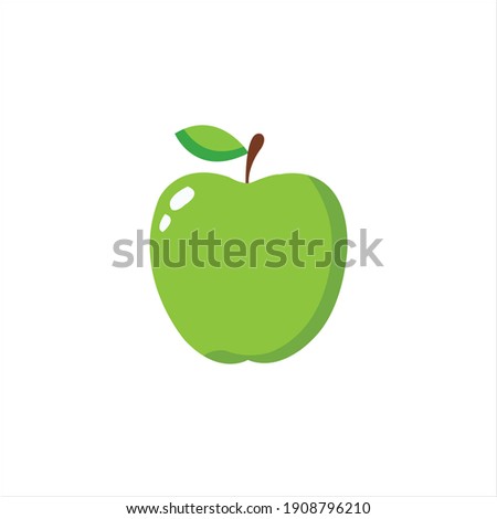 
Green apple icon vector design.