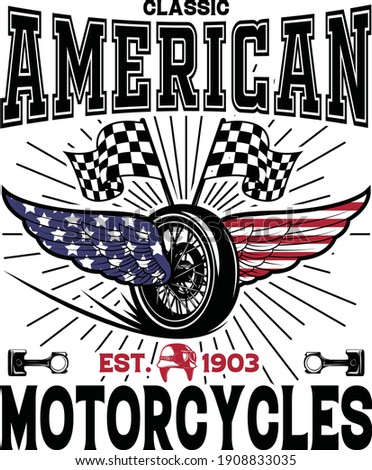Classic American Motorcycles - American Motorcycles t shirt design