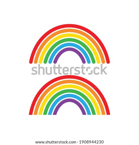Rainbow clip art vector illustration.