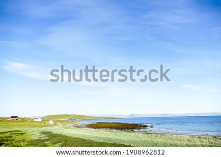 landscape with sea and blue sky, beautiful photo digital picture