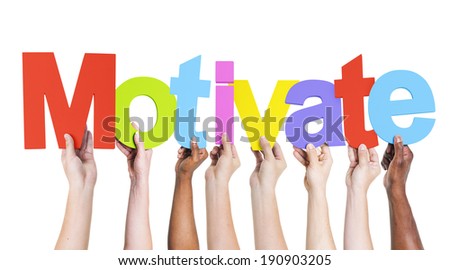 Multiethnic Group of Hands Holding Motivate