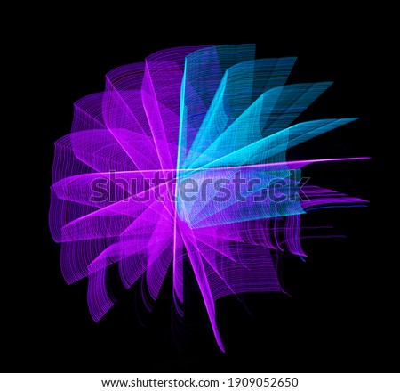 Colorful abstract artistic fractal lights