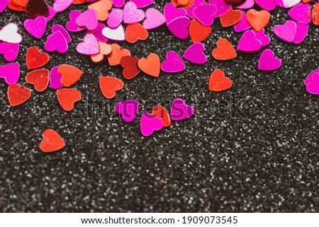 colorful hearts confetti on a white background 14 february concept. text here
