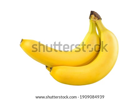 Ideal bunch of bananas isolated on white background with clipping path and full depth of field. Super food. Fruits. Royalty-Free Stock Photo #1909084939