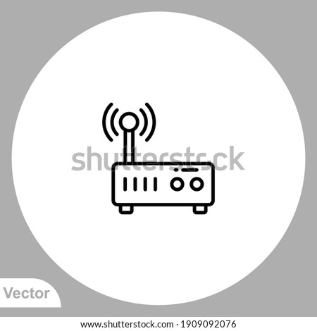 Modem icon sign vector,Symbol, logo illustration for web and mobile