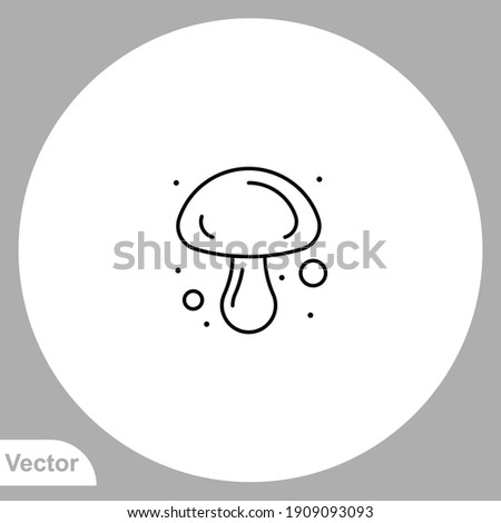 Mushroom icon sign vector,Symbol, logo illustration for web and mobile