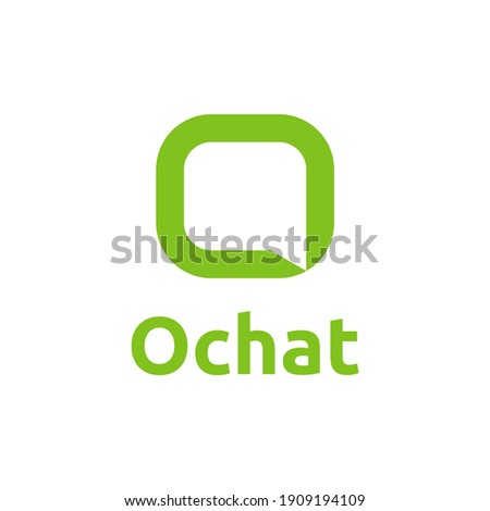 Initial Letter O Monogram Bubble Chat Logo Design Vector