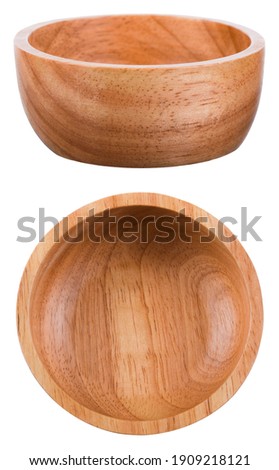 wooden Cup  isolated on white background with cutting path Royalty-Free Stock Photo #1909218121