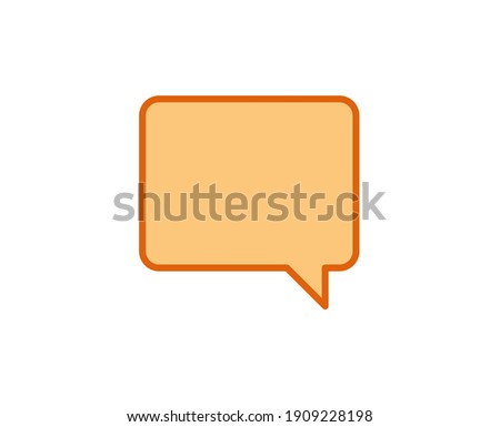 Speech bubble line icon. High quality outline symbol for web design or mobile app. Thin line sign for design logo. Color outline pictogram on white background