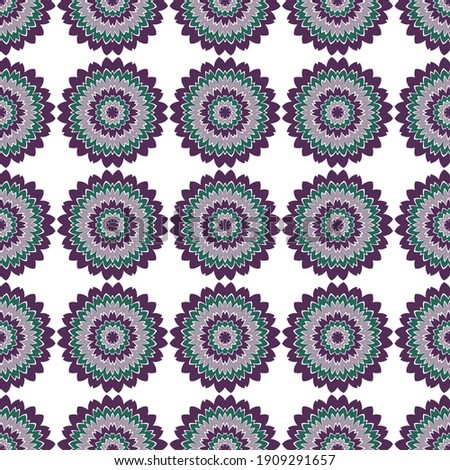 Carnation floral tile seamless pattern vector graphic design. Abstract garden flower illustration. Flourish wallpaper ornament. Beautiful summer fabric fashion print. Rustic tile seamless pattern.