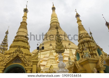 The Shwedagon pagoda the most famous landmark of Myanmar.