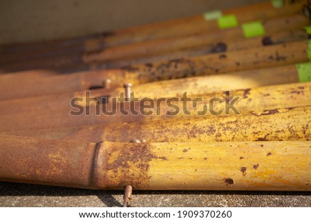  Photo of metal rod at construction site                              