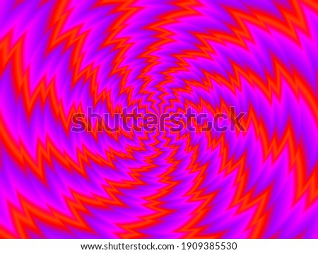 Rotation red spirals. Spin illusion. Royalty-Free Stock Photo #1909385530