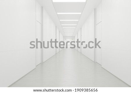 Sterile and bright corridor Clean Royalty-Free Stock Photo #1909385656