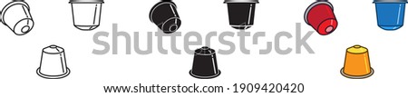 coffee capsule icon , vector illustration Royalty-Free Stock Photo #1909420420