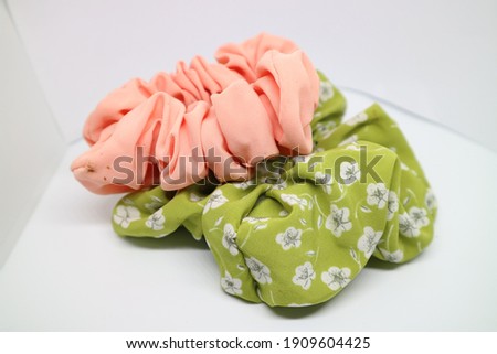 Green cute ribbon for woman or girl hair