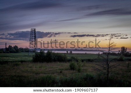 Wooden tower on the coast of Puck Bay, Poland