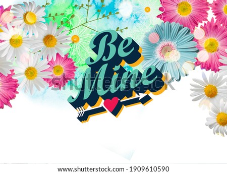 Be Mine poster or banner for valentines day