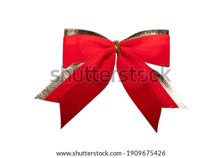 Festive bow for decoration isolated on a white background. Home decoration concept
