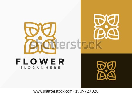 Royal Flower Logo Design, Elegant modern Logos Designs Vector Illustration Template