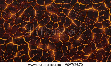 Red texture of molten lava. Vector background. Royalty-Free Stock Photo #1909759870