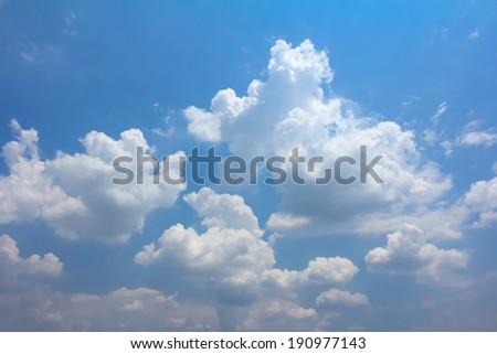 clouds in the blue sky . Daylight