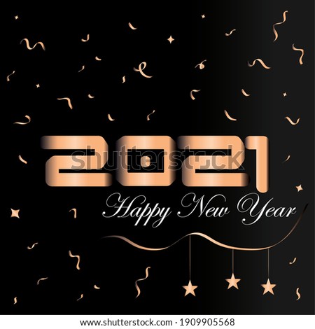 Happy new year 2021 card. Greeting card - Vector