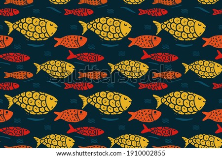 FISH SEAMLESS PATTERN  PERFECT FOR YOUR TEXTILEDESIGN