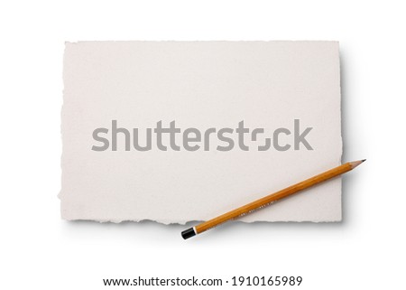 Picture of white blank paper with pencil