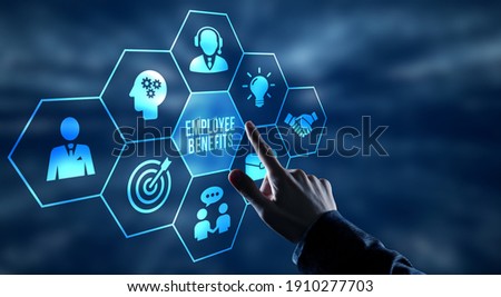 Internet, business, Technology and network concept. Shows the inscription: EMPLOYEE BENEFITS Royalty-Free Stock Photo #1910277703
