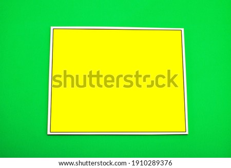 Square Modern Vibrant Colored Empty Frame Isolated. Mockup