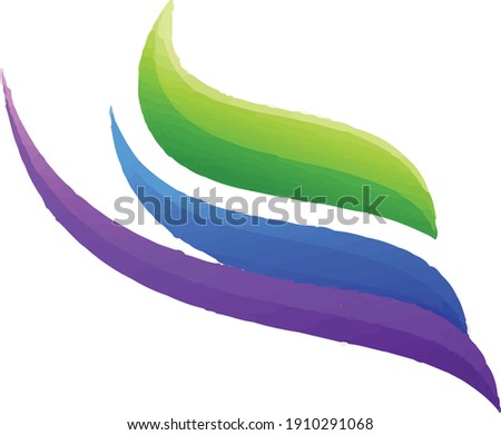 green, blue, purple brand icon large size for billboard