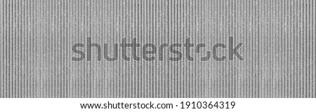 Panorama of New silver galvanized fence with pattern texture and background seamless Royalty-Free Stock Photo #1910364319