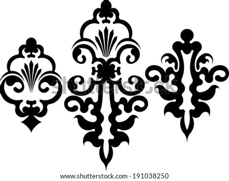 Set of 3 decorative elements
