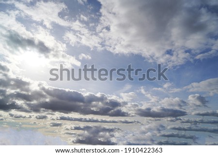 Clouds photographed on a February afternoon in Bavaria                        