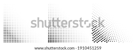 Dot background. Halftone texture, gradient dots pattern, half tone wallpaper with copyspace, spot fade vector illustration Royalty-Free Stock Photo #1910451259