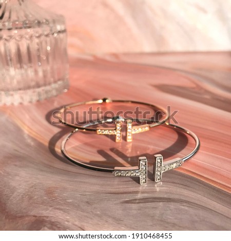 Bangle Luxury Gold Silver Gift Royalty-Free Stock Photo #1910468455