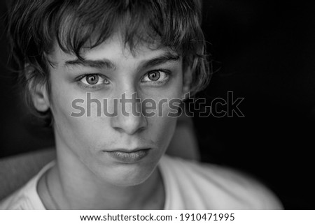 Portrait young Caucasian casual guy Royalty-Free Stock Photo #1910471995