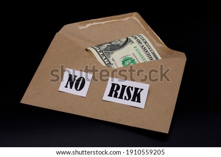 No risk words letters . Low investment risks business concept. Coronavirus risks alert covid-19 prevention concept