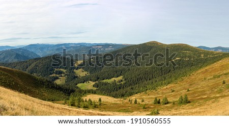 Carpathians on the territory of Ukraine. Spring, summer and autumn in the mountains. Mountain ranges and peaks. Sky and clouds. Ruins and rocks. Dragobrat and Svydovets