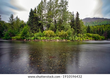 150 second long exposure landscape shot; Quartz Creek, Alaska