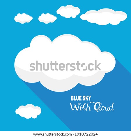 Blue sky with cloud free vector design