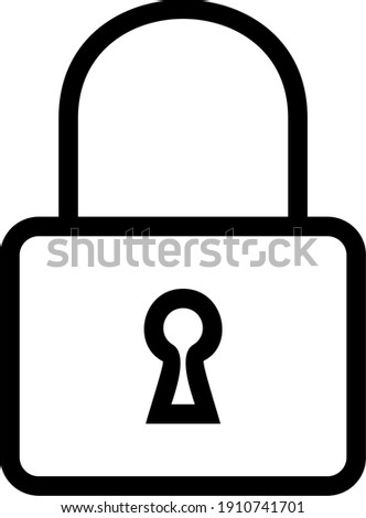 Black and white image of a padlock showing that the entrance is being opened or closed