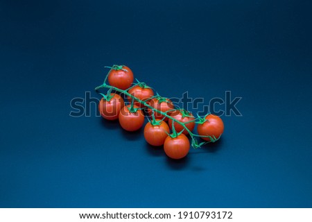 tomatoes fresh large and small on a dark background